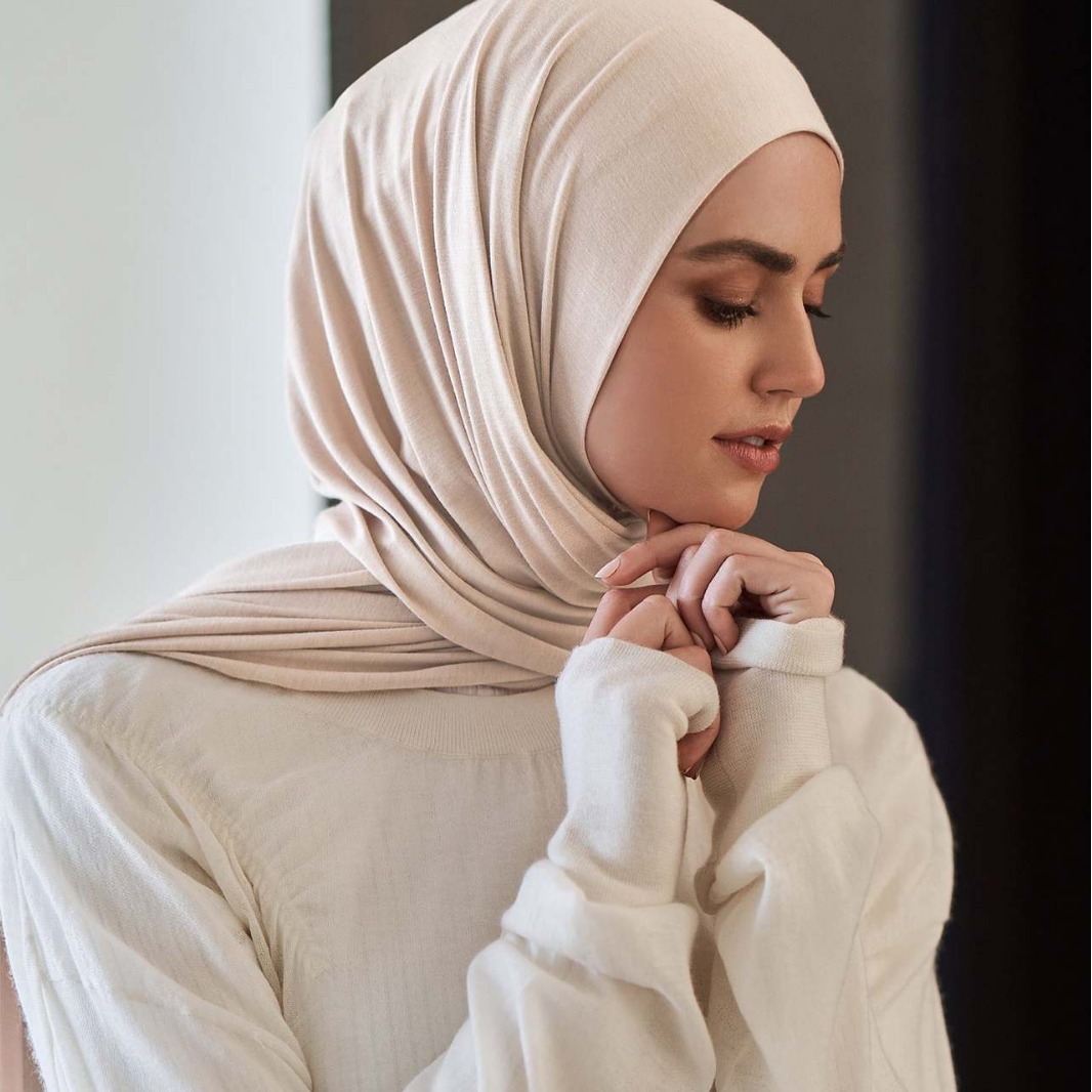 K543 New Malay high quality monochrome modal hem mercerized cotton long scarf shawl