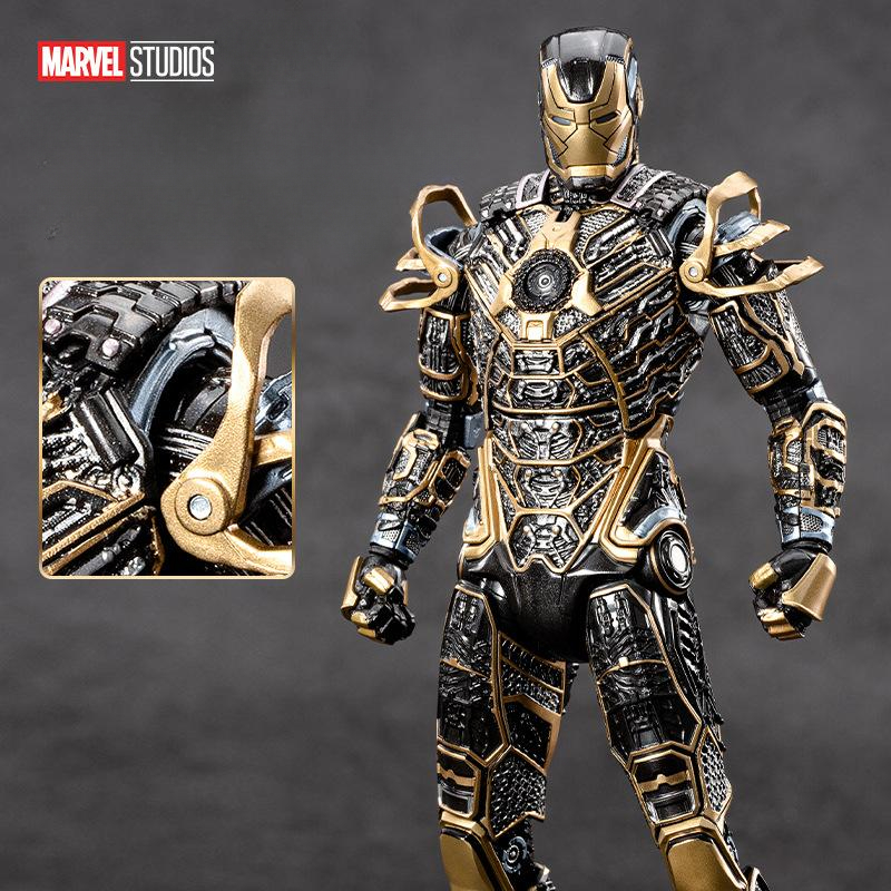 Marvel ZD Toys MK41 Black Skeleton 7 Inch Movable Joint Iron Man Genuine Marvel Authorized Boys Birthday Gift
