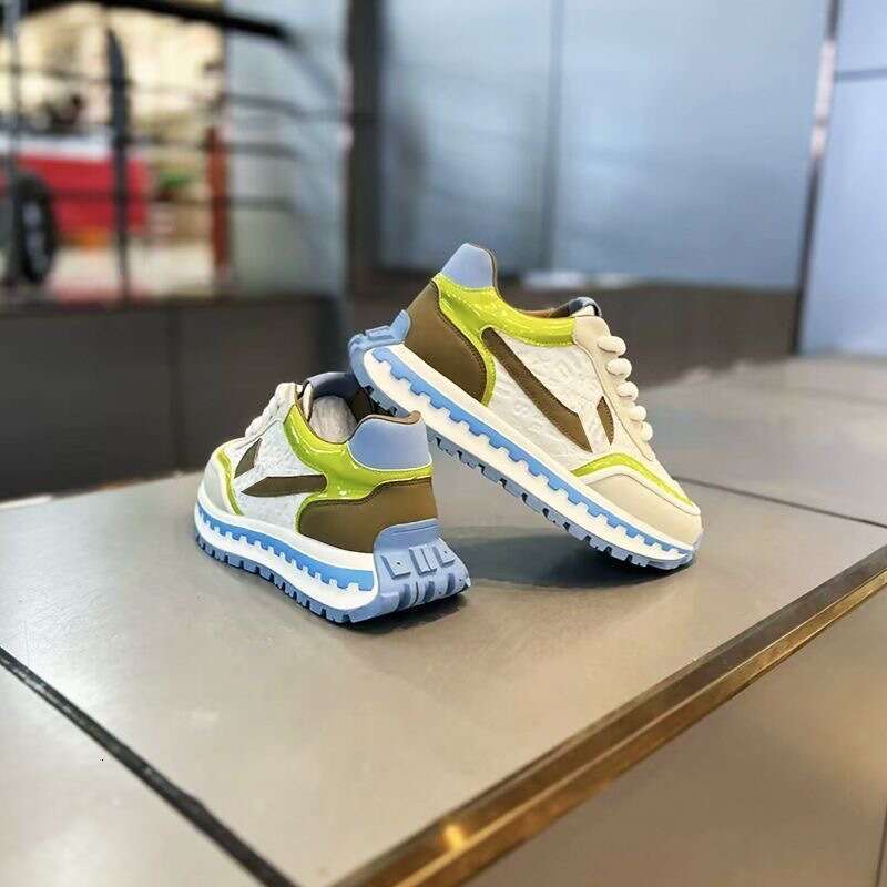2025 Autumn Winter Leather Printed Fashion Trendy Rubbed Soft Men's Korean Style Thick Sole Height Increasing Sports Casual Shoes for Men