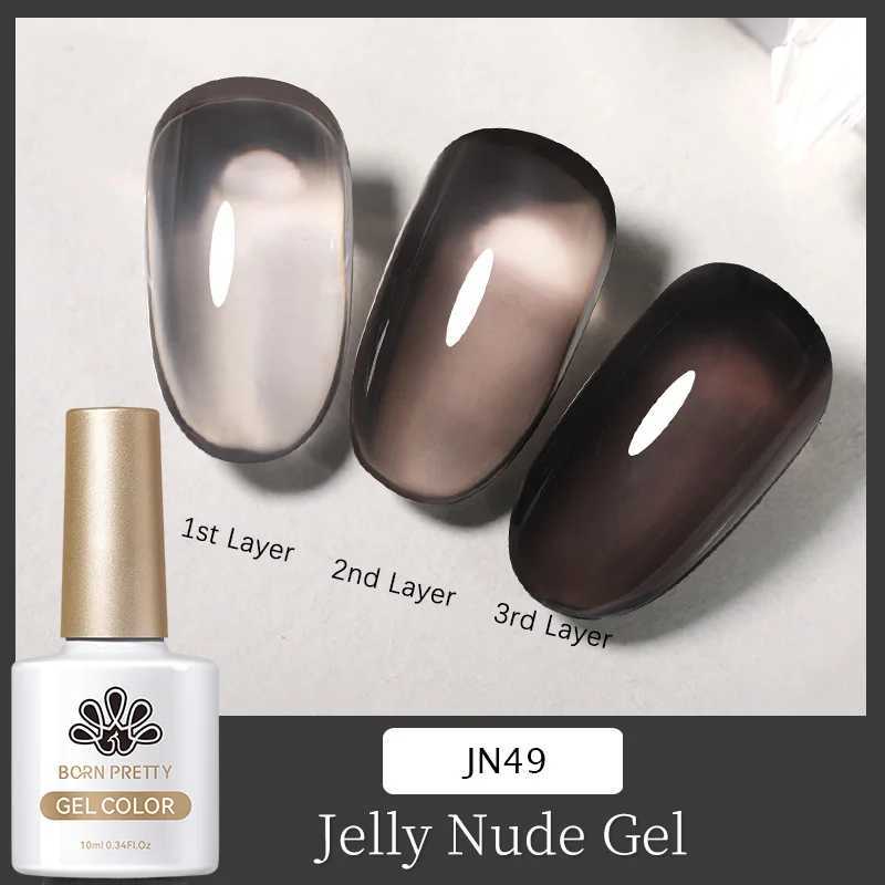 BORN PRETTY Black Jelly Gel Nail Polish 10ml Crystal Translucent Nail Art Vernis Semi Permanent Soak Off UV LED Gel DIY At HomeT251127