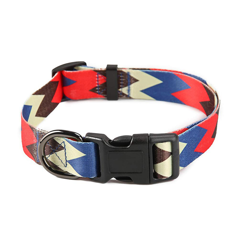 Custom Nylon/polyester Pet Collars | Durable Polyester Dog Collar with Adjustable Feature Wholesale Floral Print Pet Accessories Sustainable and Ribbo