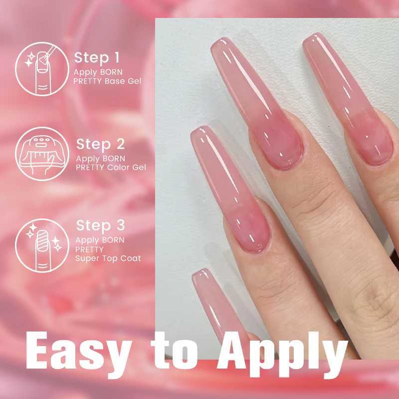 BORN PRETTY 10ml Pink Jelly Nude Gel Nail Polish Quick Extension Gel Long Lasting Construction Gel Varnish Nail Art ManicureT251127