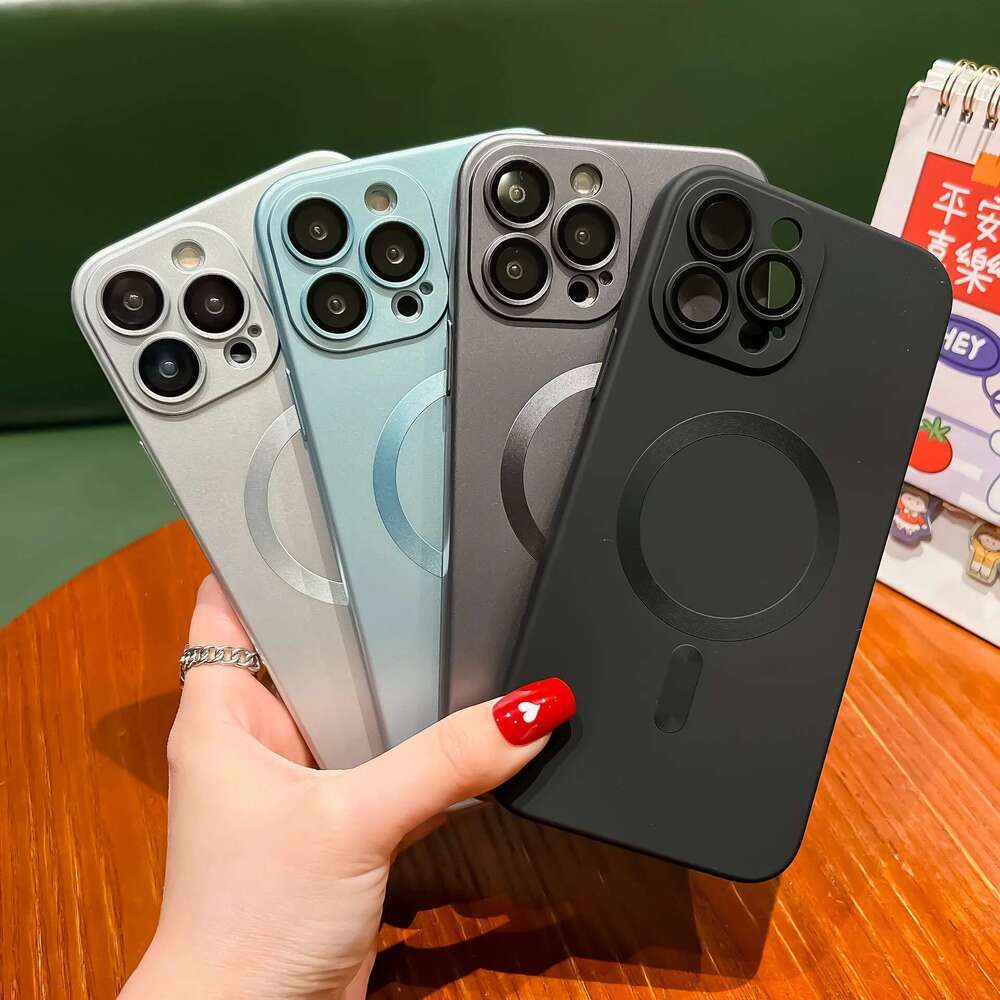 Magnetic Case For iPhone 16 13 12 11 14 15 Pro Max Matte Shockproof Cover Wireless Charge Phone Accessories