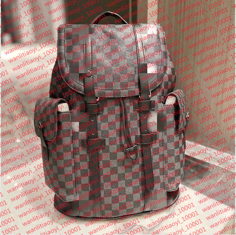 Christopher Radiant Sun Mens Designer Backpack Racing Blue Monograms Macassar Womens Canvas Handbags Travel Bag Large Capacity Camping Bag handbags School bags