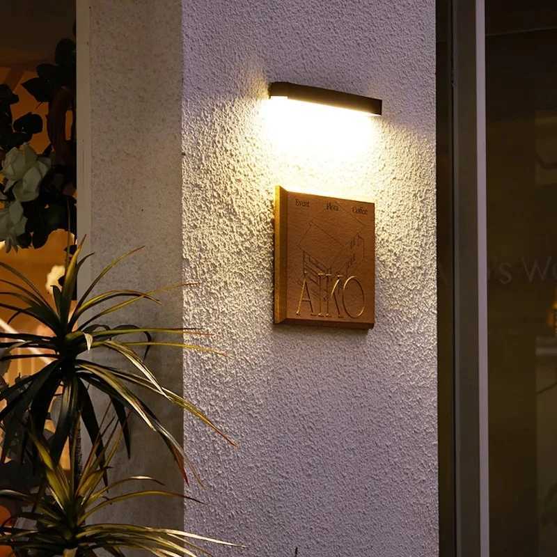 Solar LED Light Outdoor Waterproof Garden Decor Solar Powered Lamp Super Bright Villa Door Number Balcony Sunlight Wall LightsM251127