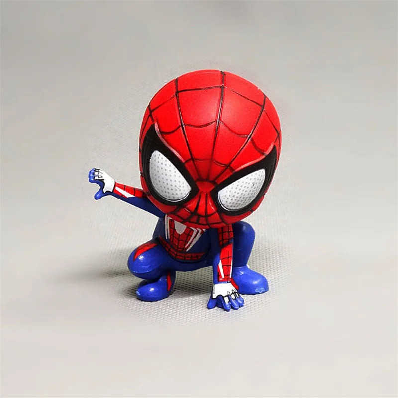 Disney Marvel Avengers Spider Man Cute Action Figure Posture Anime Decoration Collection Figurine Toy Model Ornaments Children Gift H251127