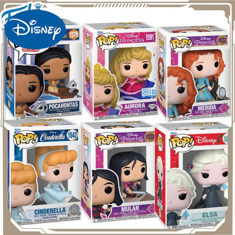 Disney Funko Pop Original Princess Snow White Elsa Action Figure Toys for Boys Girls Kids Gift Collectible Model Ornaments H251127