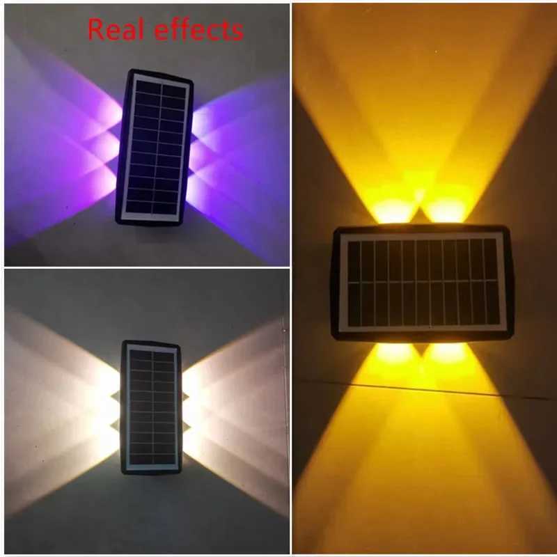 Solar Wall LED Light Outdoor Garden Decoration Wall Lamp High Brightness Up And Down Luminous Lighting Outdoor Solar LED LampM251127