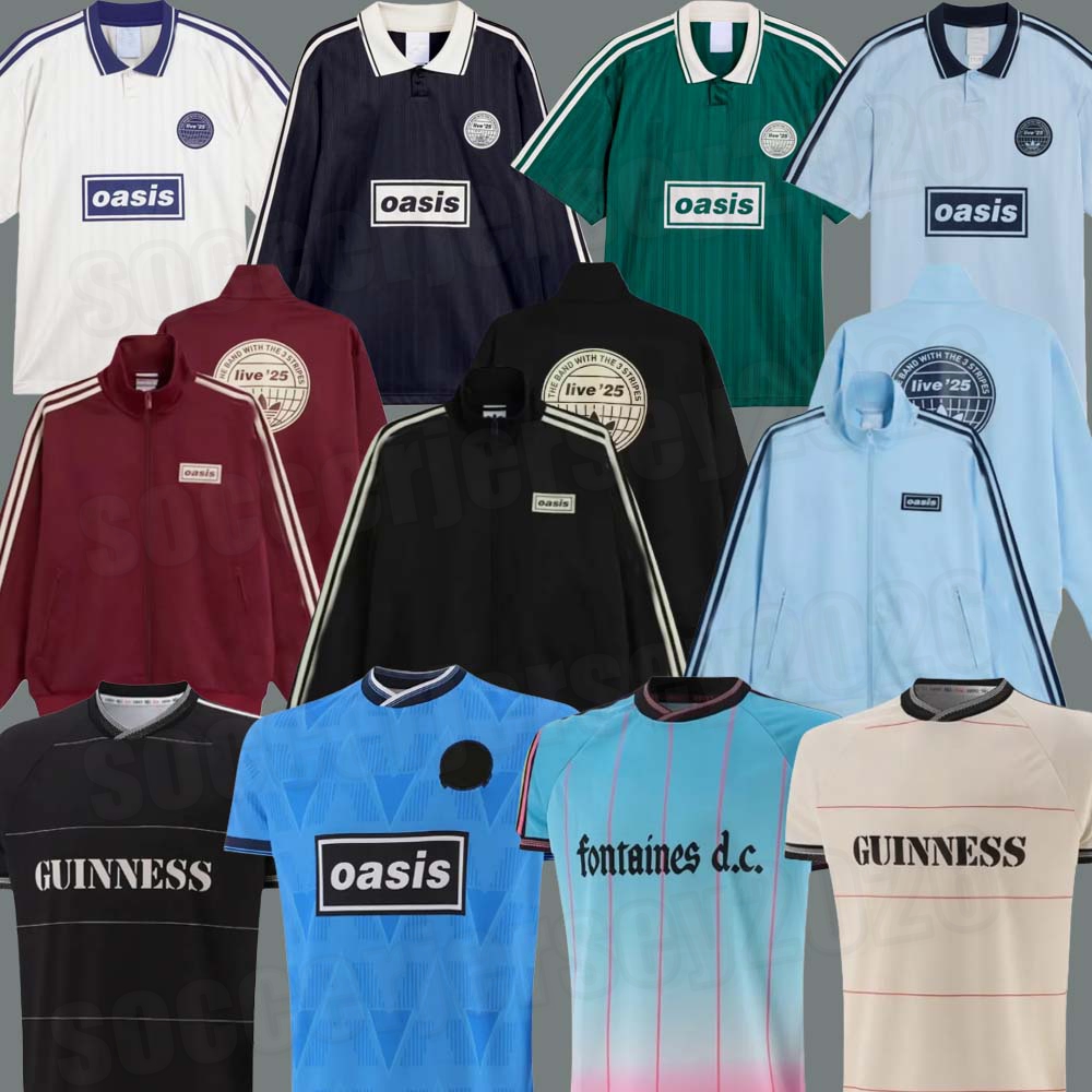 24 25 26 Tour Jacquard Jersey soccer maillot de foot football black Oasis Live Bohemians 2025 135th Anniversary Football Shirts Kit Fontaines OasisS