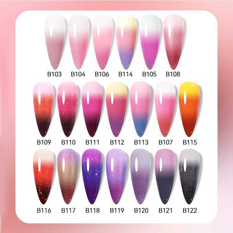 UR SUGAR 7ml Thermal Auroras Glitter Gel Nail Polish Winter Temperature 3 Colors Changing Soak Off UV LED Manicure Nails GelT251127