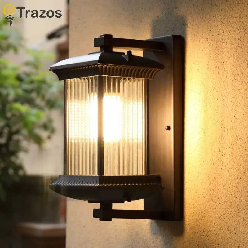 Aisle Wall Light Outdoor Garden Courtyard Exterior Wall Corridor Balcony Light Modern New Chinese Villa Door Light Wall LightM251127