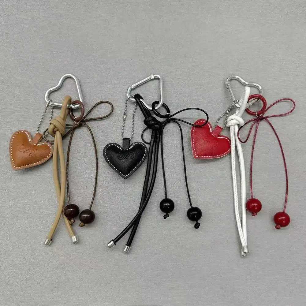Cherry Bow Heart Keychain Bag Decoration Backpack Decoration Hanging Rope Mobile Phone Decor Bag Pendant 3D Cartoon Key ChainsT251127