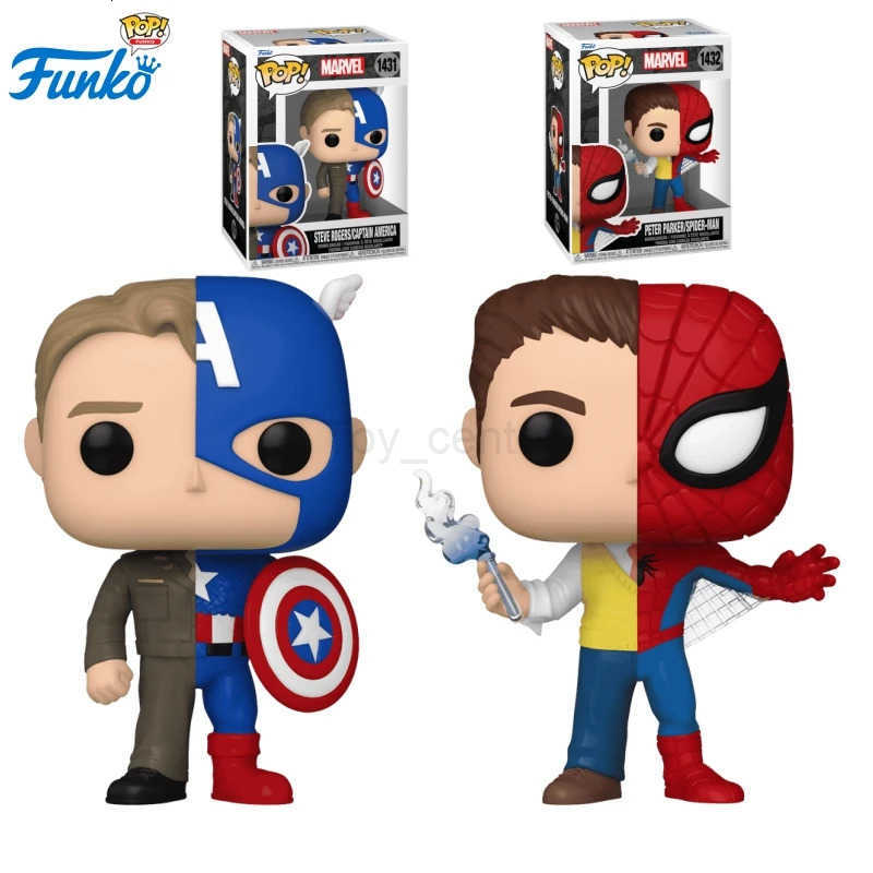 Disney Marvel Funko Pop ComicsSuperheroes Peter Parker/Spider-Man Steve Rogers/Captain Toys for Boys Gift Collectible Model Ornaments H251127