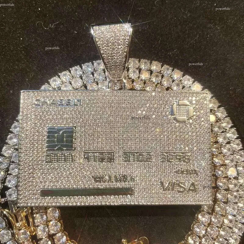 Custom Sier Full Moissanite Creative Design Men Cuban Big Charm Necklace Pendant