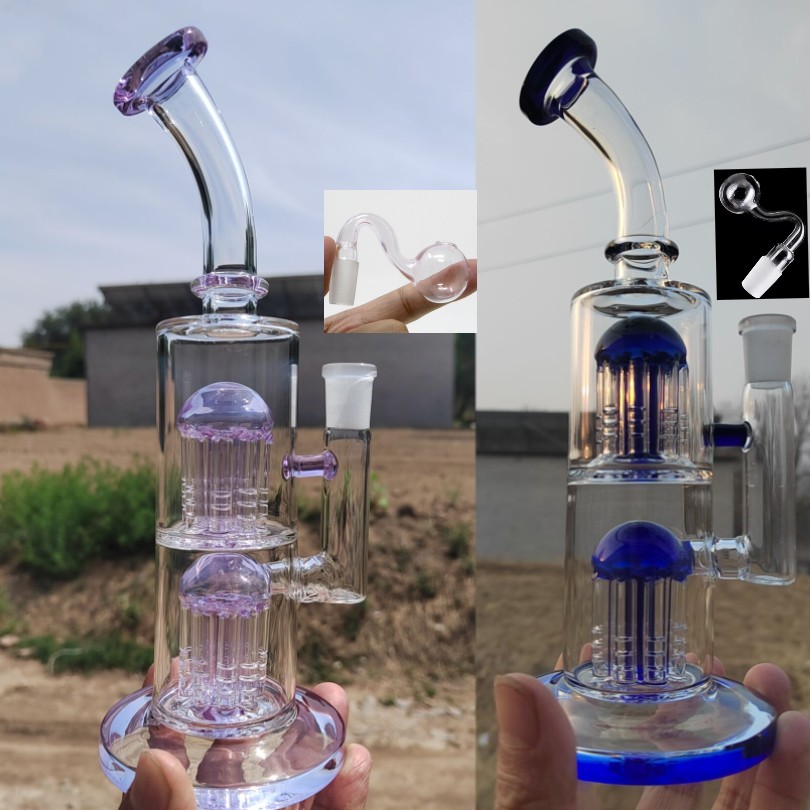 Very Unique Piece 10" Arms Tree Pipes Fab Egg Recycler Hose Hookah Complete Set Very Smooth - Hookah Glass Vase For Smoking 14Mm Glass Oil Burn