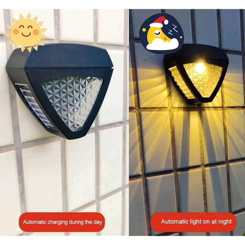 LED Solar Light Outdoor Waterproof Wall Lamp Garden Washing Wall Lighting Solar Power Fence Terrace Staircase Solar Sconce LampM251127