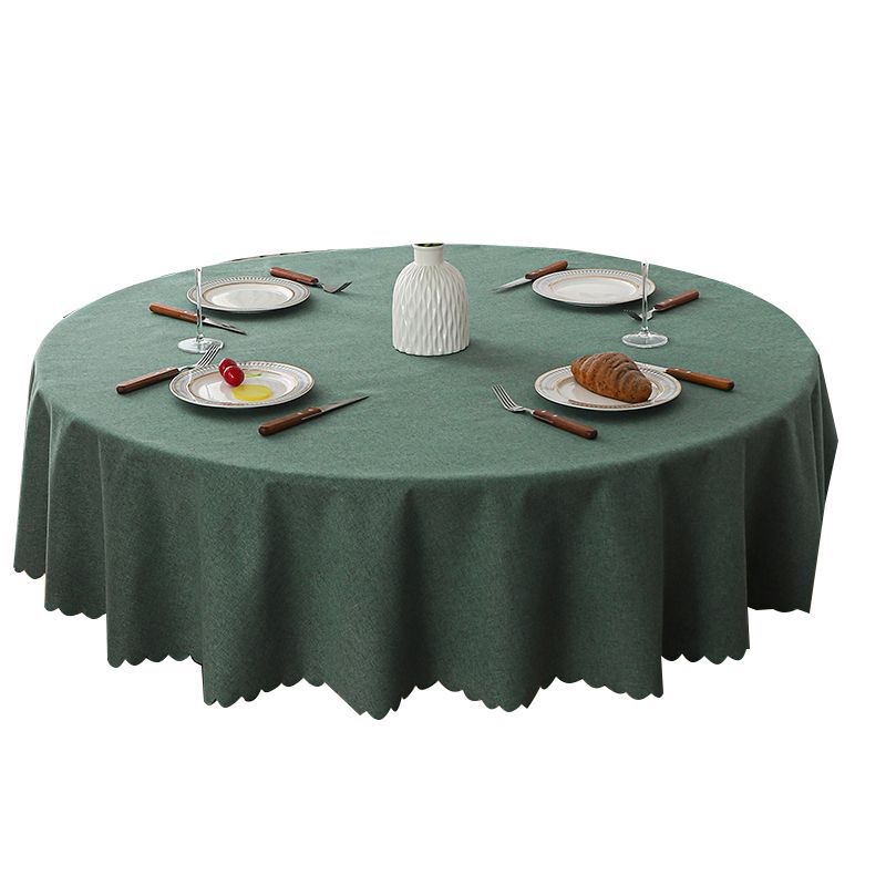 A835 cotton and linen simple tablecloth waterproof and oil-proof cotton cloth desk table mat Japanese style pastoral style round tablecloth tablecloth