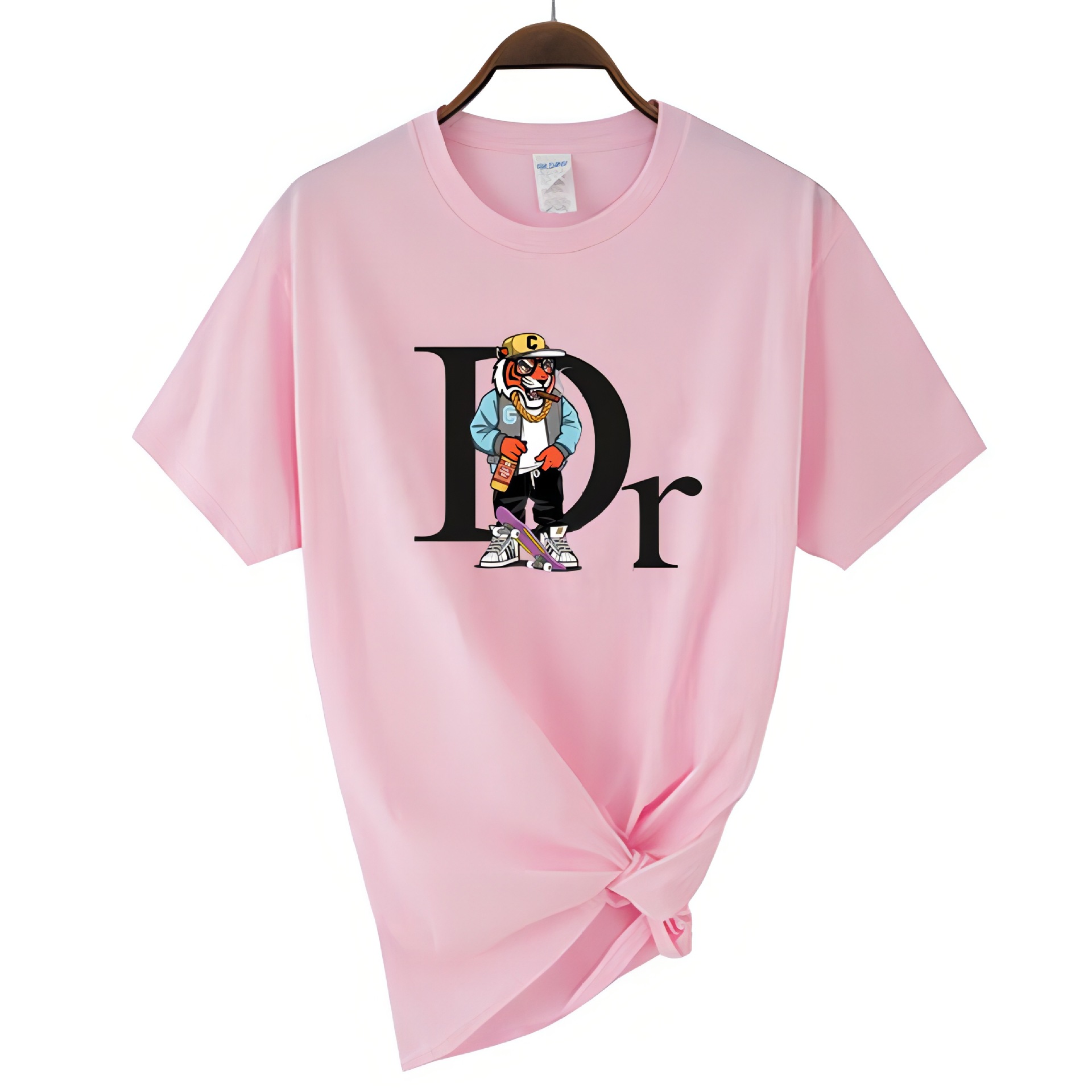 2025 new hot Free shipping designer Men's T-Shirts summer new Printed men's short sleeved T-shirt Pink black grey white
