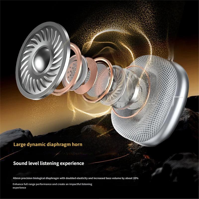 Over Ear Stereo Headphones Wireless: Skin Friendly Fit Strong Noise Reduction Lossless Sound and Long Battery Life for Gaming and Sports