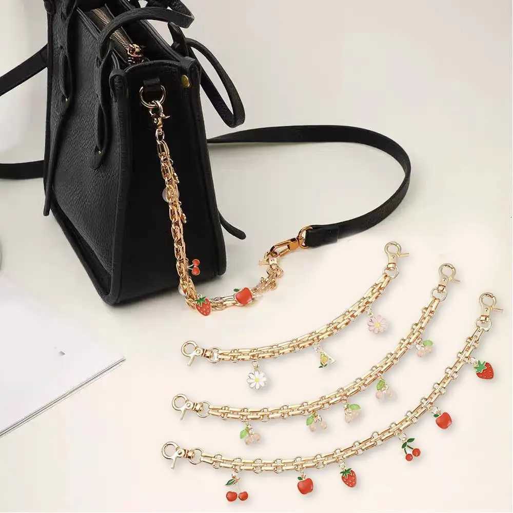 HOT Cherry Pendant Girls Bag Charms Sweet Bag Chain Extension Strap Crossbody Bag Accessories Hanging Ornaments Trendy JewelryT251127