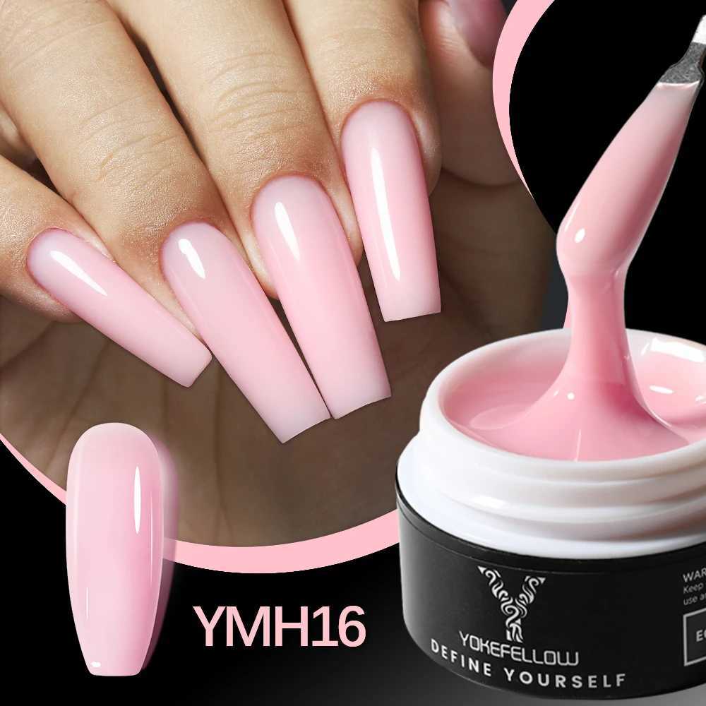 YOKEFELLOW 15g Jelly Extension Gel Nail Polish Nude Pink Clear Building Construct Extend Gel Soak Off UV LED Acrylic Gel VarnishT251127