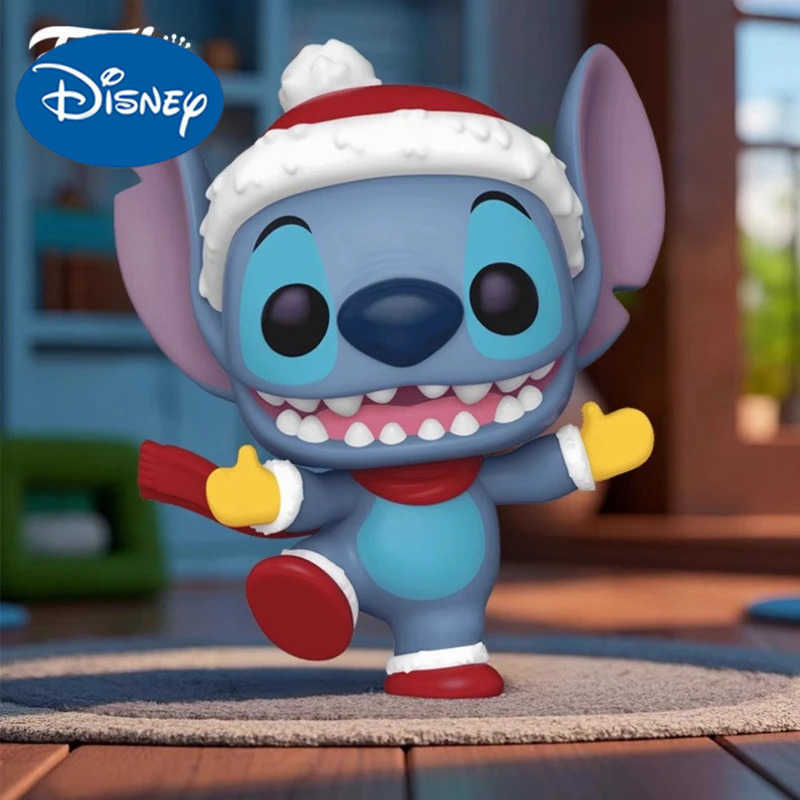 Disney Genuine Edition FUNKO POP Lilo StitchStitch Christmas Version Anime Decoration Ornament Model Toys Collectible Model H251127
