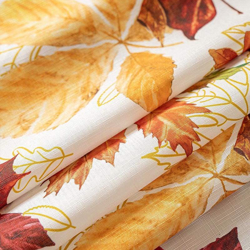 T0432 American style maple leaf print tablecloth waterproof and oil proof tablecloth atmosphere decoration rectangular household coffee table cover