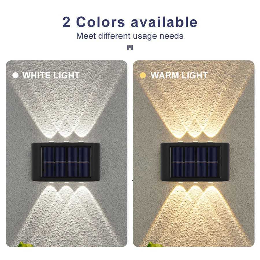 Solar Up And Down Double-headed High Brightness Wall Lights Garden Lights Door Sign Wall Lights Outdoor Waterproof Wall WasherM251127