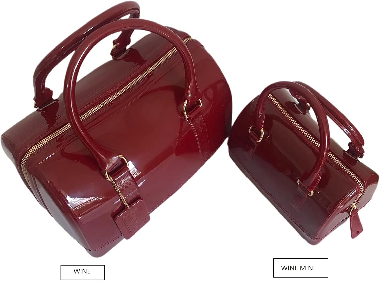 Ladies' summer jelly pillow shaped top handle handbag candy colored transparent crystal wallet