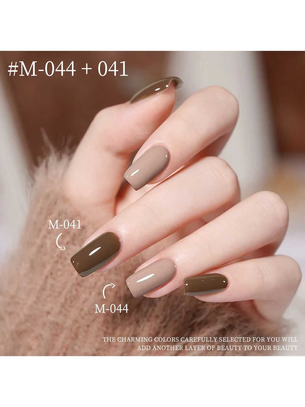 15ml Maillard Gel Nail Polish in autumn shiny semi-permanent suit 6 colors to choose from UV varnish manicure nail designT251127