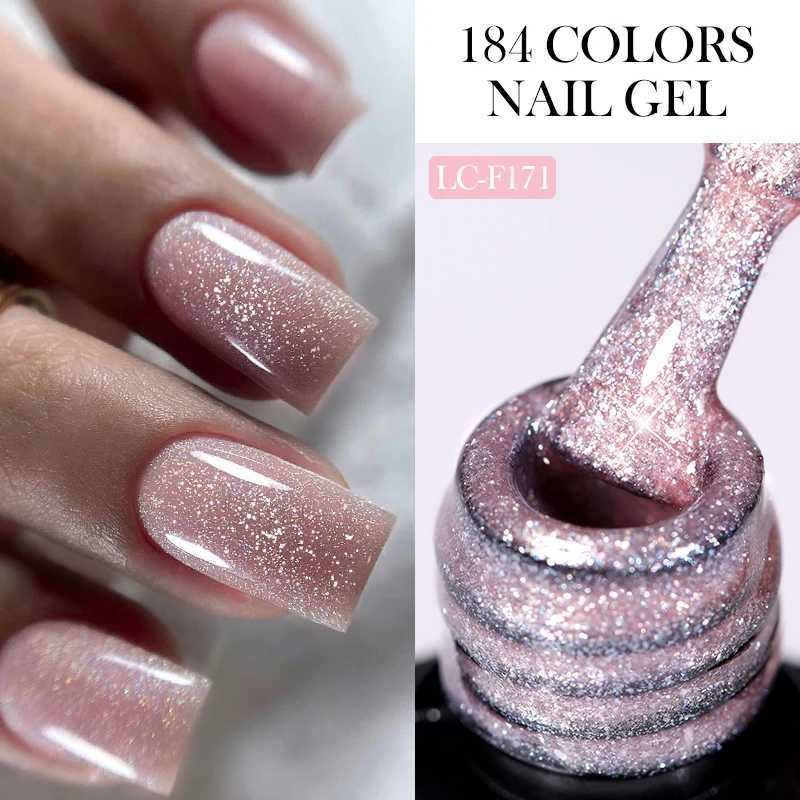 LILYCUTE 7ML Glitter Gel Nail Polish Sparkling Semi Permanent UV Gel Colorful Shinning Gel Varnish Nail Art Soak Off UV LED GelT251127