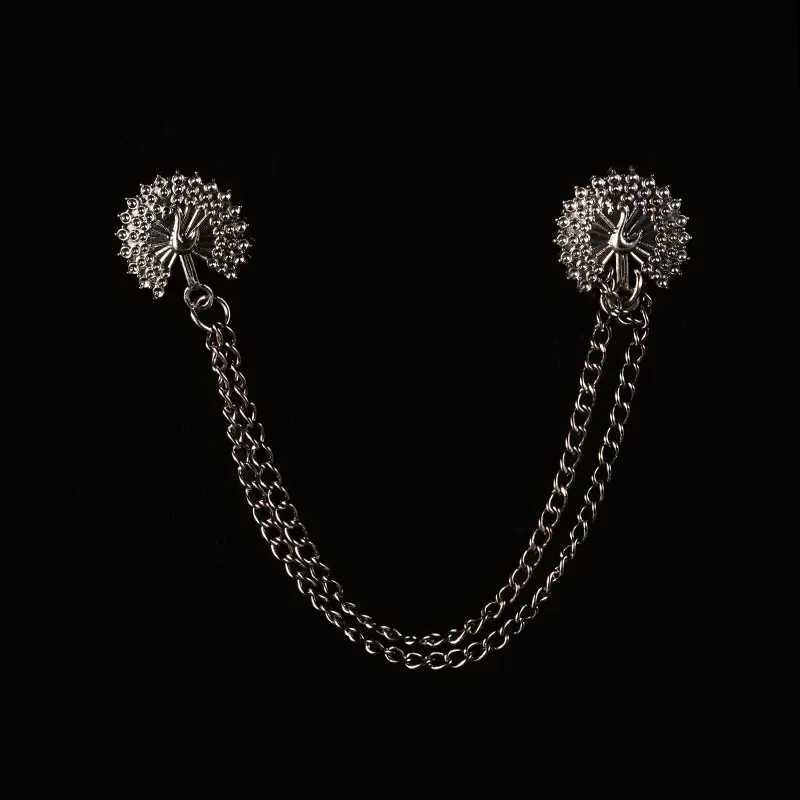 New Fashion Bird Brooch Star Crystal Tassel Chain Lapel Pin Suit Shirt Fashion Clothing Brooches for Women Men AccessoriesT251127