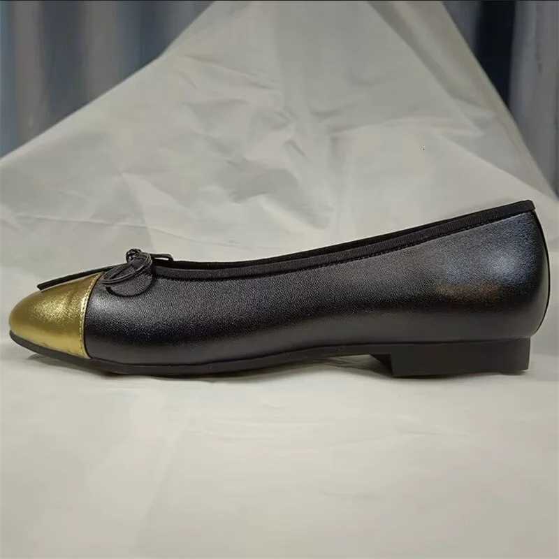 Plus Size Luxury Brand Design Round Toe Bow Ballet Flat Shoes Women Genuine Leather Casual Shoes Zapatos Mujer C251127