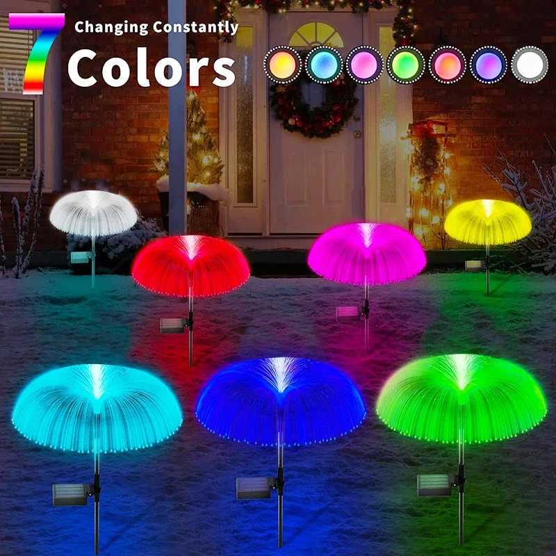 Solar LED Garden Lights Jellyfish Decoration Solar Power Waterproof Outdoor Pathway Solar LampM251127