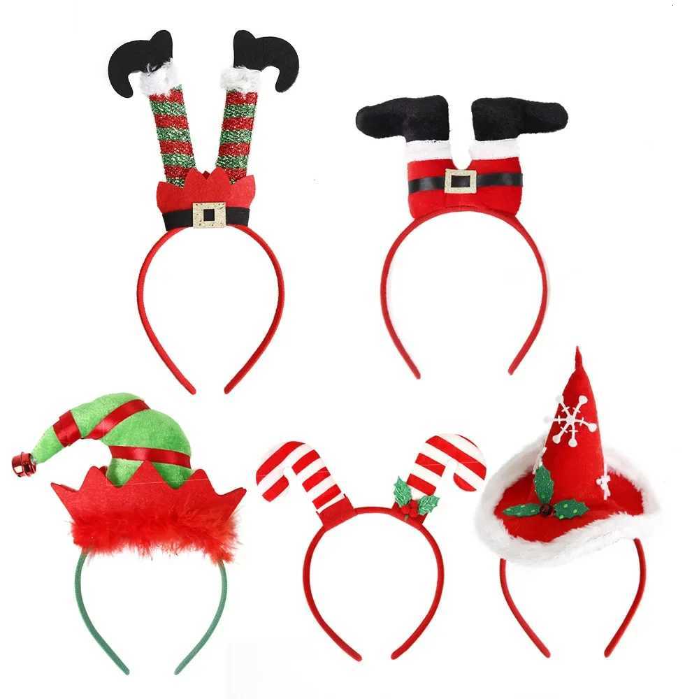 Fasce Natalizie Divertenti Babbo Natale Gamba Fascia Per Capelli Natale Bomboni…