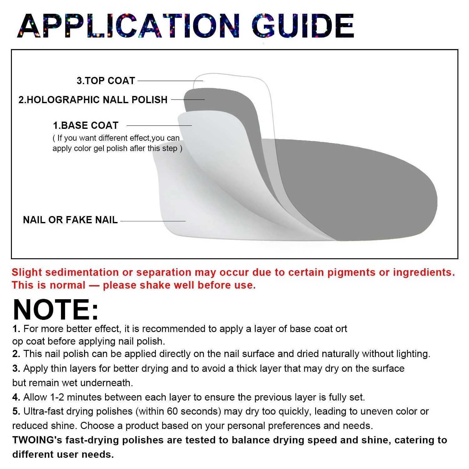 8ml Holographic Nail PolishSilver Glitter Nail Polish Air Dry FastHigh Glossy Shiny Nail Pigment Laser Iridescent NailT251127