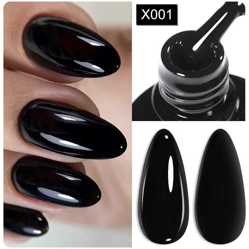 LILYCUTE 7ML Black White Color Gel Nail Polish Summer Colorful Gel Nail Art Semi Permanent UV Gel Soak Off UV LED Gel VarnishesT251127