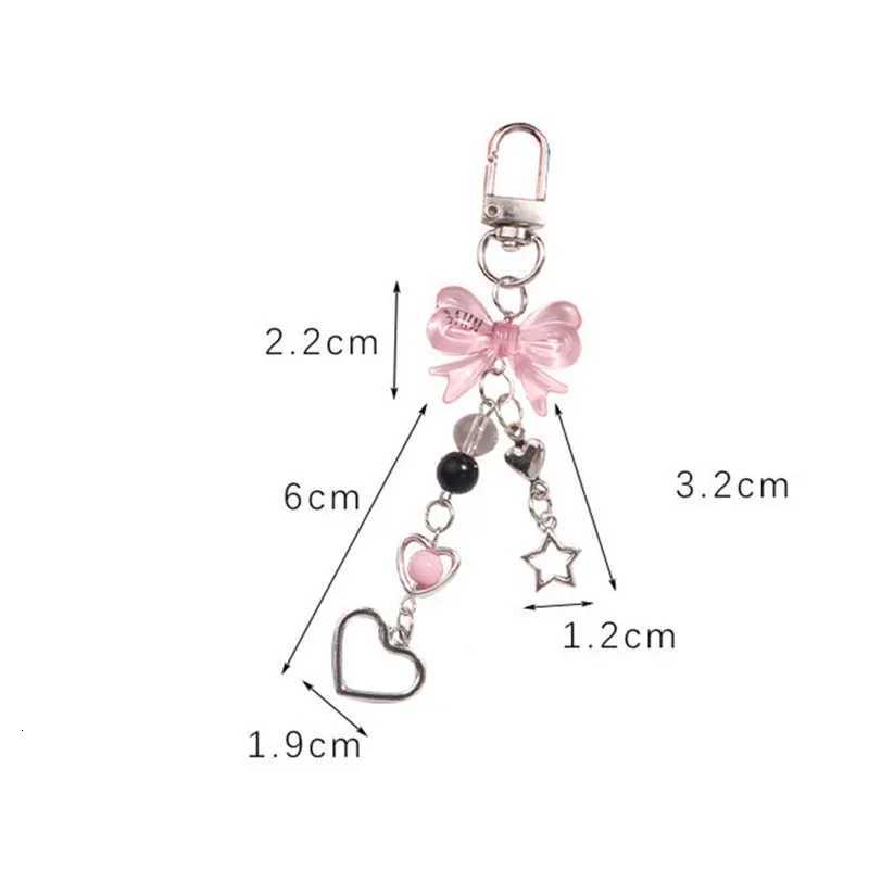 Delicate Bow Star Heart Keychain For iphone Creative Lanyard Key Chain Bag Phone Pendant Chain Y2K Kpop Jewelry Girls GiftT251127