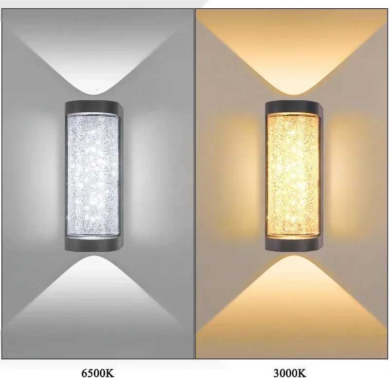Modern Outdoor Crystal LED Wall Lamp Crystal Bedside Lighting Porch Light Waterproof Wall Sconce Doorway Garden Home DecorM251127