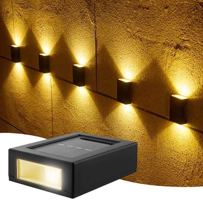Solar Light Outdoor Up and Down Wall Washer Light Waterproof Solar Lamp For Garden Street Balcony Yard Porch Stairs Fence DecorM251127