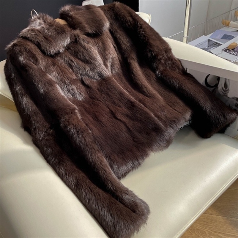 Natural Rabbit Fur Coat Women Autumn Winter Jacket Leather and Fur Womens Clothing Female Outerwears 2025 Fur Lady 251126 - view 5