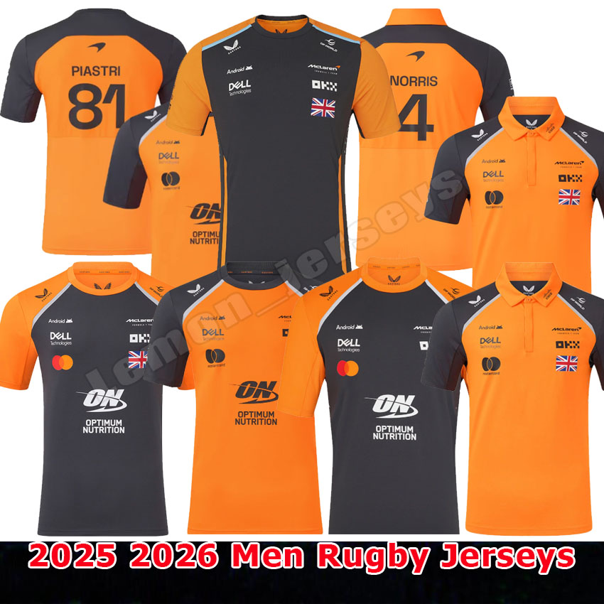 25 26 McLaren Men's T-Shirts Jersey Mercedes T-shirt 2025 2026 Official Mens Fernando Alonso Aston Martin T-Shirt Formula 1 Racing Suit F1 Polo Shirt Size S-5XL