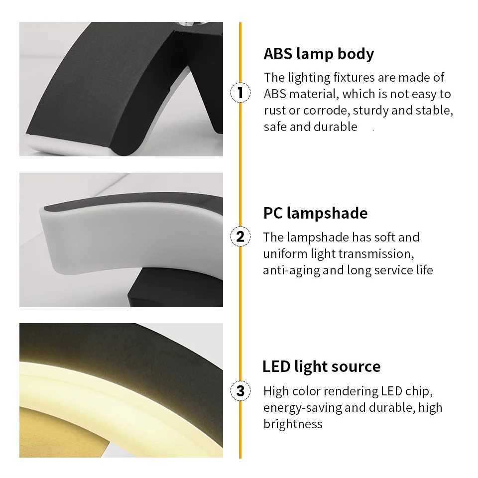 Outdoor Wall Light Waterproof IP66 Outdoor Lighting Porch Sconce Balcony Garden Outside Wall Lamp Vestibule Wall LightingM251127