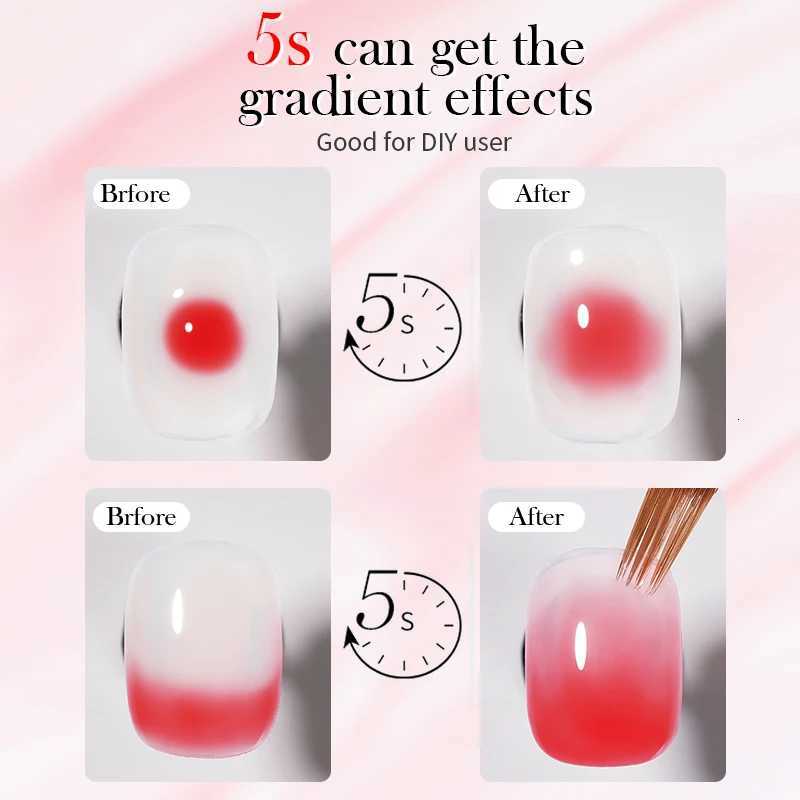 BORN PRETTY Clear Blooms Gel 10ML Soak Off Watercolor Nail Gel Polish for Spreading Effect Marble Gel Nail Polish Painting NailsT251127