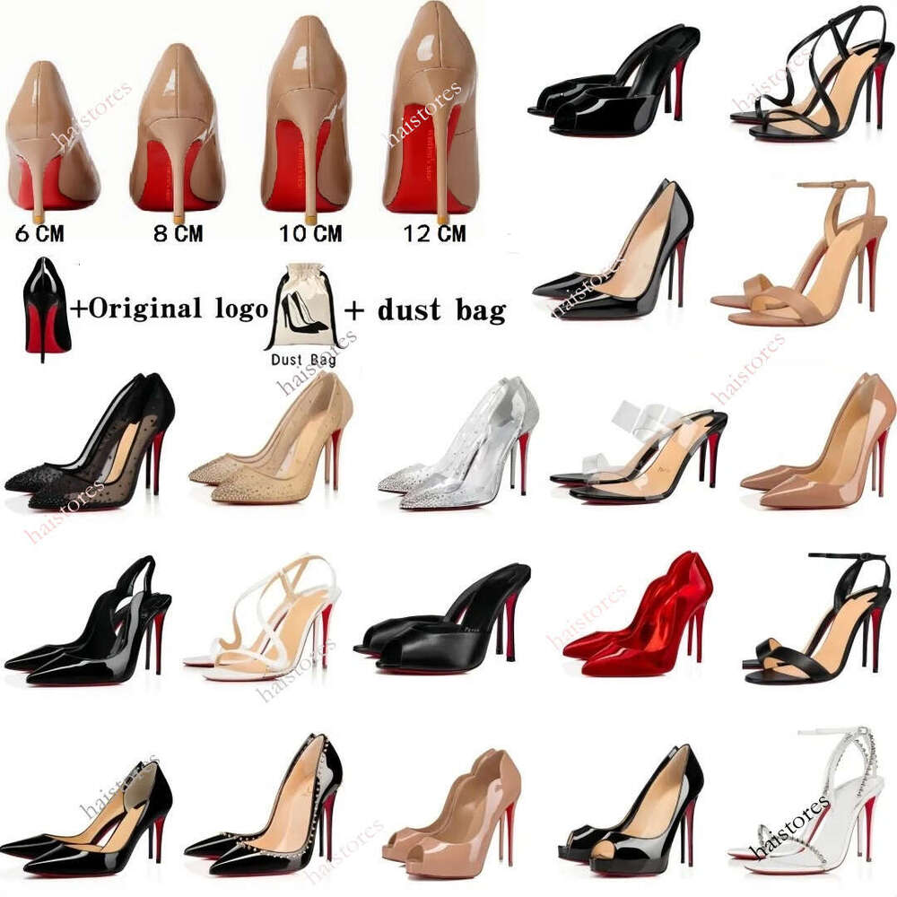 Designer Women High Heels Shoes Peep Toes Sandals Luxury Red Shiny Bottom Shoes 6cm 8cm 10cm 12cm Stiletto Genuine Leather Woman Pumps with Dust Bag US4-13 29213