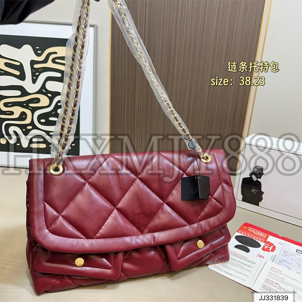 Designer Bags Chains Bags Women Shoulder Classic CC Flap Evening High quality Crossbody Purse pouch sequin Hobos bag hardware Luxury Handbag snakeskin Bags RED