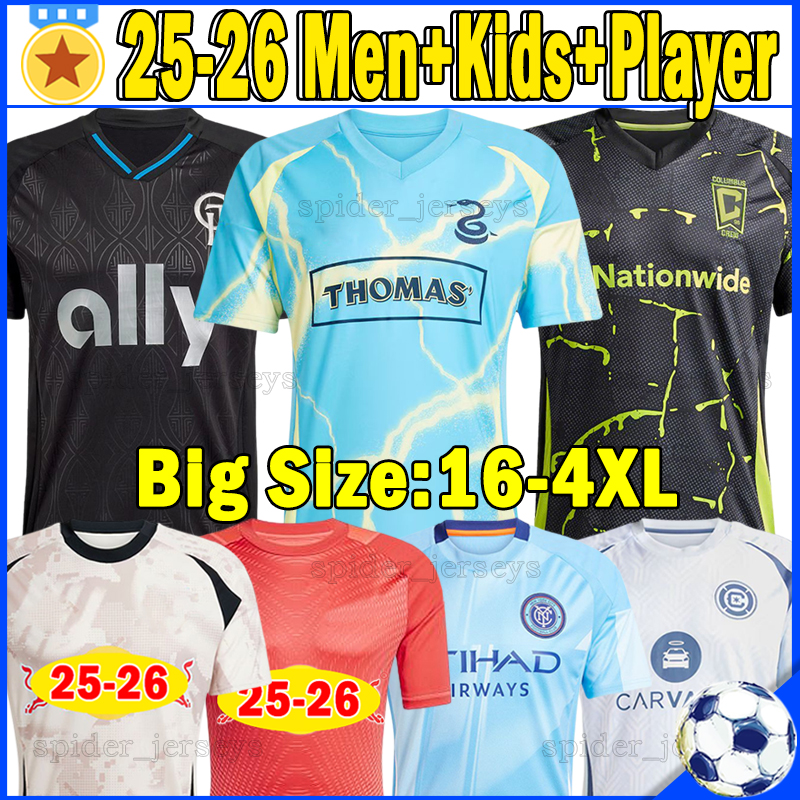XXXL 4XL 25 26 Charlottes Philadelphiaes Union Soccer Jerseys New York City FC RB Chicago Fire Columbus Crew Football Shirts 2025 2026 WESTWOOD MORGAN ROSSI Kids Kits