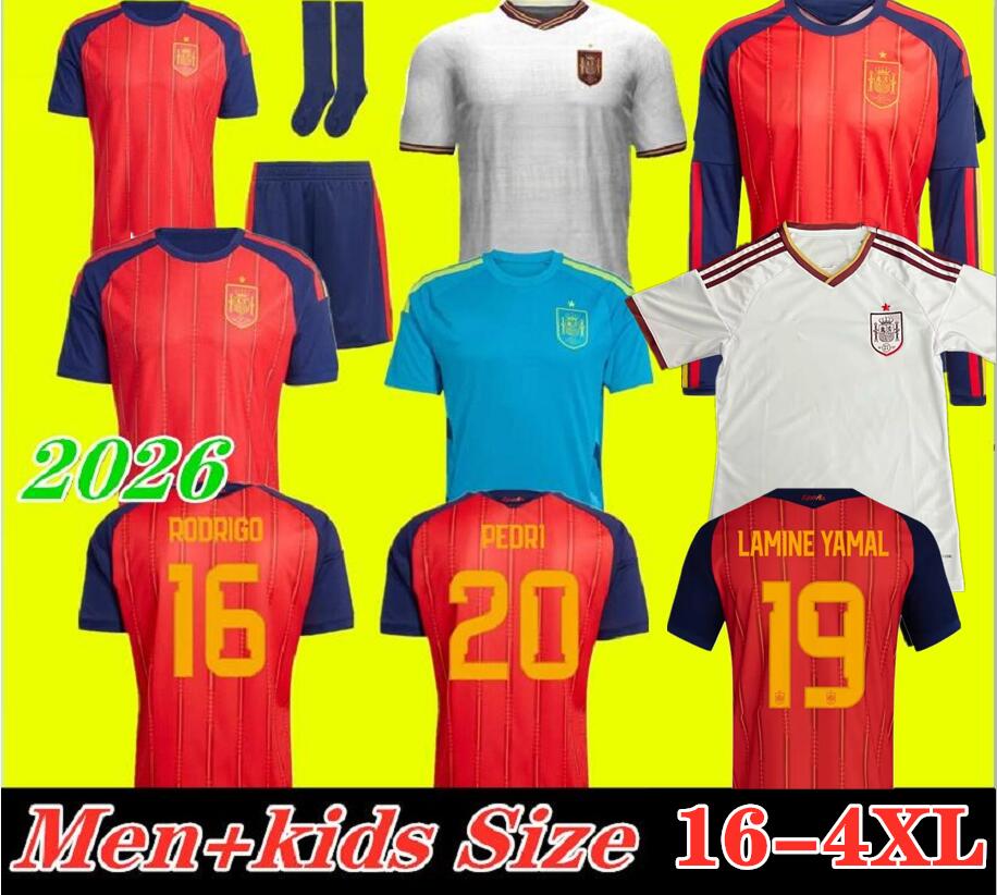 spain 2026 2027 Soccer Jersey MORATA FERRAN CARVAJAL 26 27 National Team Football Shirt 2025 Men Kids Kit LAMINE YAMAL Camisetas Espana RODRI OYARZABAL FINAL home red