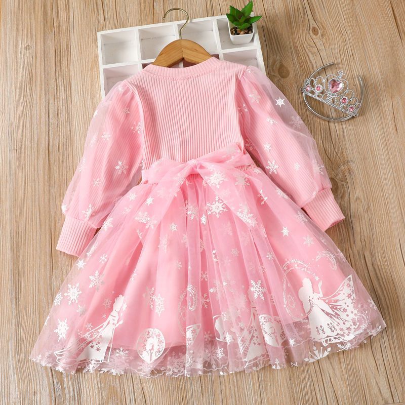 DISNEY kids designer clothes baby girl designer clothes Frozen Elsa princess Holiday outfit princess dress comfortable and soft.