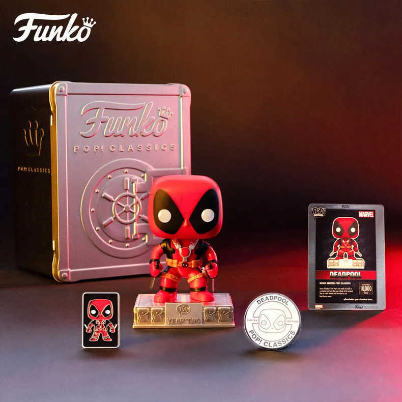 Disney Funko Pop Marvel Classics Deadpool Limited-edition 10000 PCS Peripheral Figurines Toys for Boys Gift Collectible Ornaments H251127